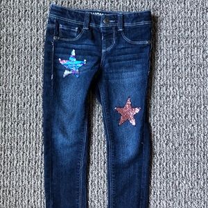 Flippy sequin jeggings - size 4